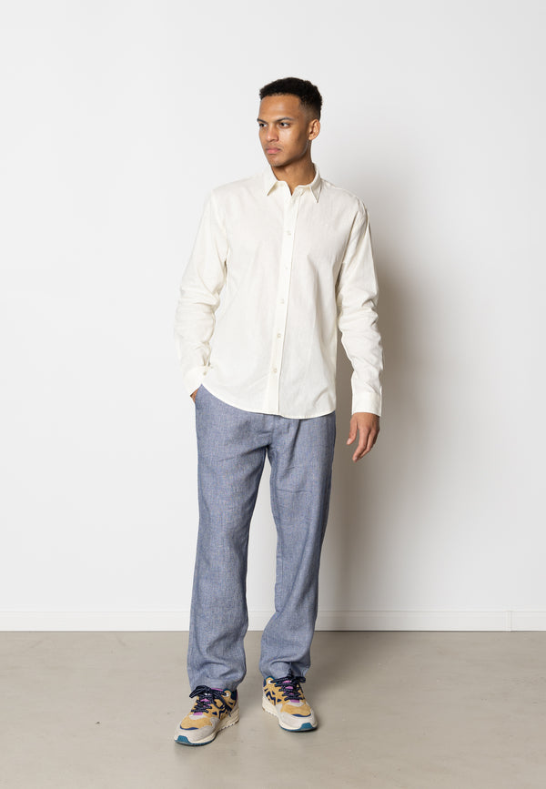 Clean Cut Copenhagen Bomuld/Hør skjorte Skjorte L/S Ecru