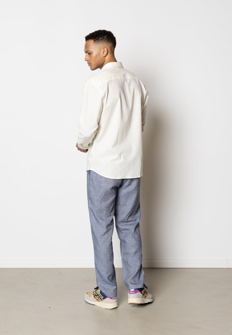 Clean Cut Copenhagen Bomuld/Hør skjorte Skjorte L/S Ecru