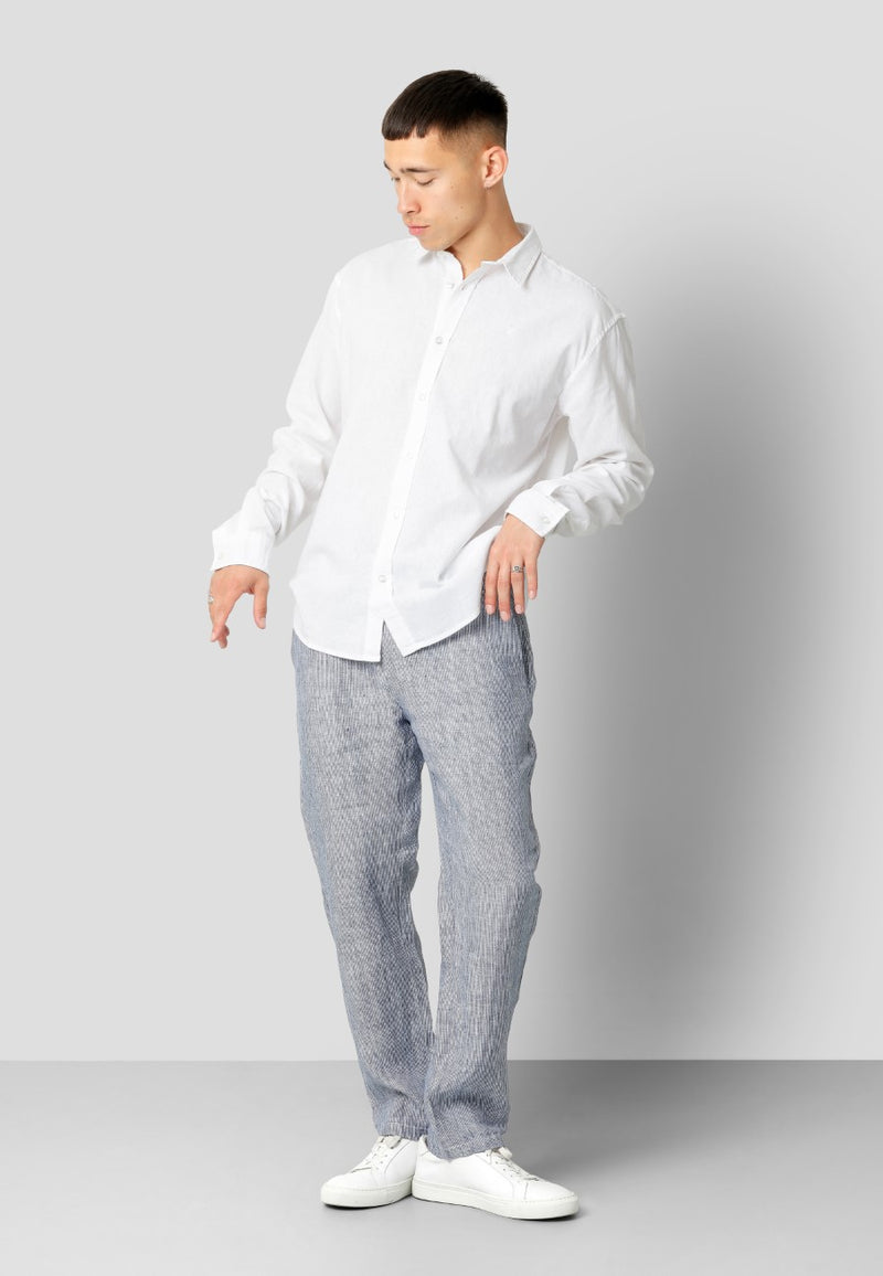 Clean Cut Copenhagen Bomuld/Hør skjorte Skjorte L/S Hvid