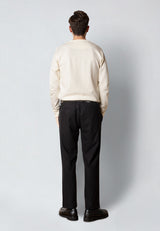 Clean Cut Copenhagen CAL 'GRANDAD' T-SHIRT T-shirts L/S Ecru Melange