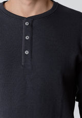 Clean Cut Copenhagen CAL 'GRANDAD' T-SHIRT T-shirts L/S Mørk Navy