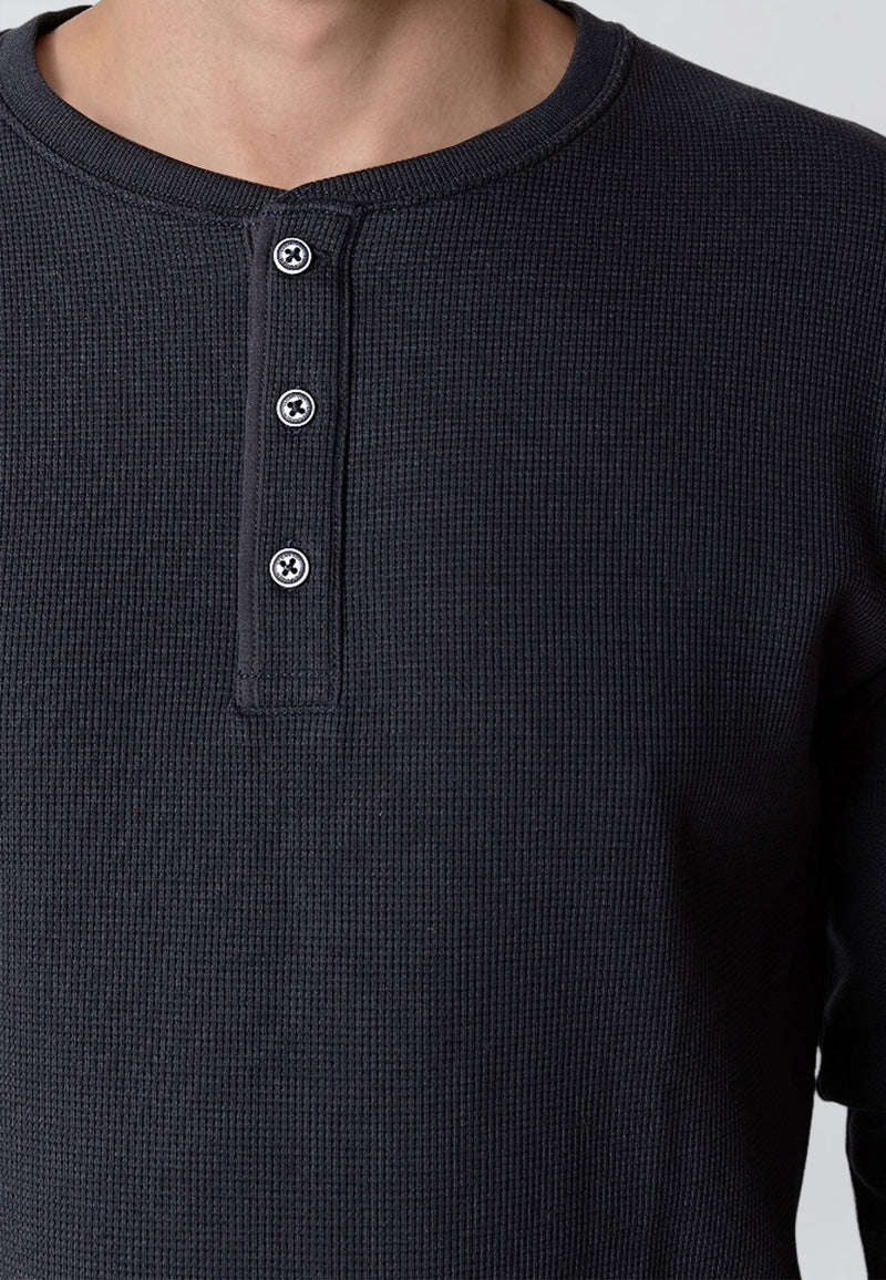 Clean Cut Copenhagen CAL 'GRANDAD' T-SHIRT T-shirts L/S Mørk Navy