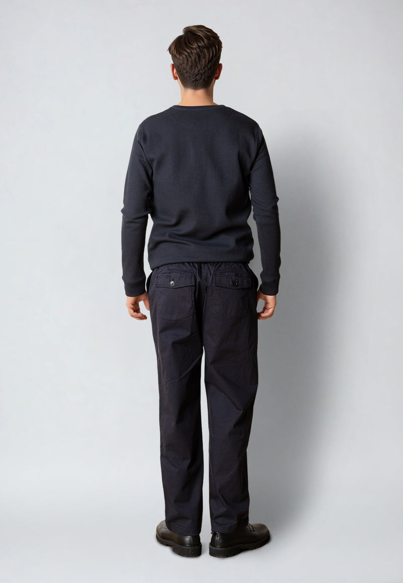Clean Cut Copenhagen CAL 'GRANDAD' T-SHIRT T-shirts L/S Mørk Navy