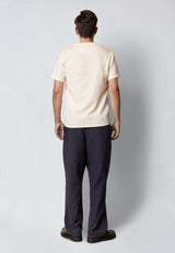 Clean Cut Copenhagen CAL S/S GRANDAD T-SHIRT T-shirts S/S Ecru