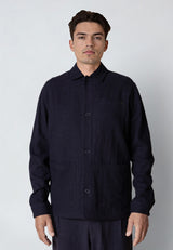 Clean Cut Copenhagen CHESTER COTTON/LINEN JACKET Jakker Navy