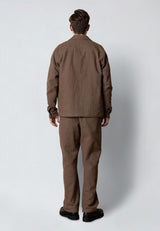 Clean Cut Copenhagen CHESTER COTTON/LINEN JACKET Jakker Shitake