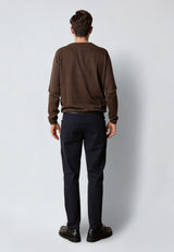 Clean Cut Copenhagen CLAUDE KNITTED JUMPER Strik Brun Melange