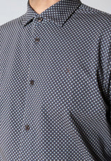 Clean Cut Copenhagen CLEAN FORMAL AOP STRETCH SHIRT Skjorte L/S Dark Brown