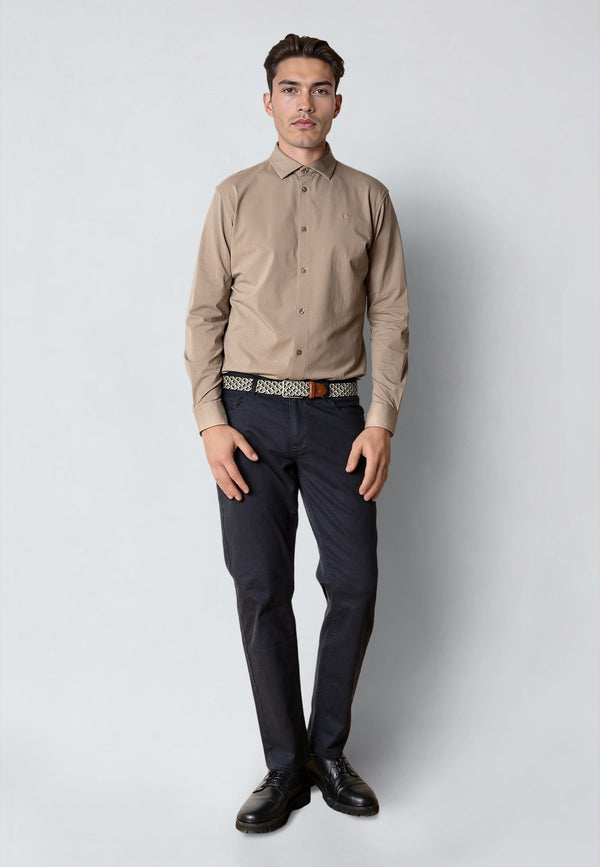 Clean Cut Copenhagen CLEAN FORMAL STRETCH SHIRT Skjorte L/S Brindle beige