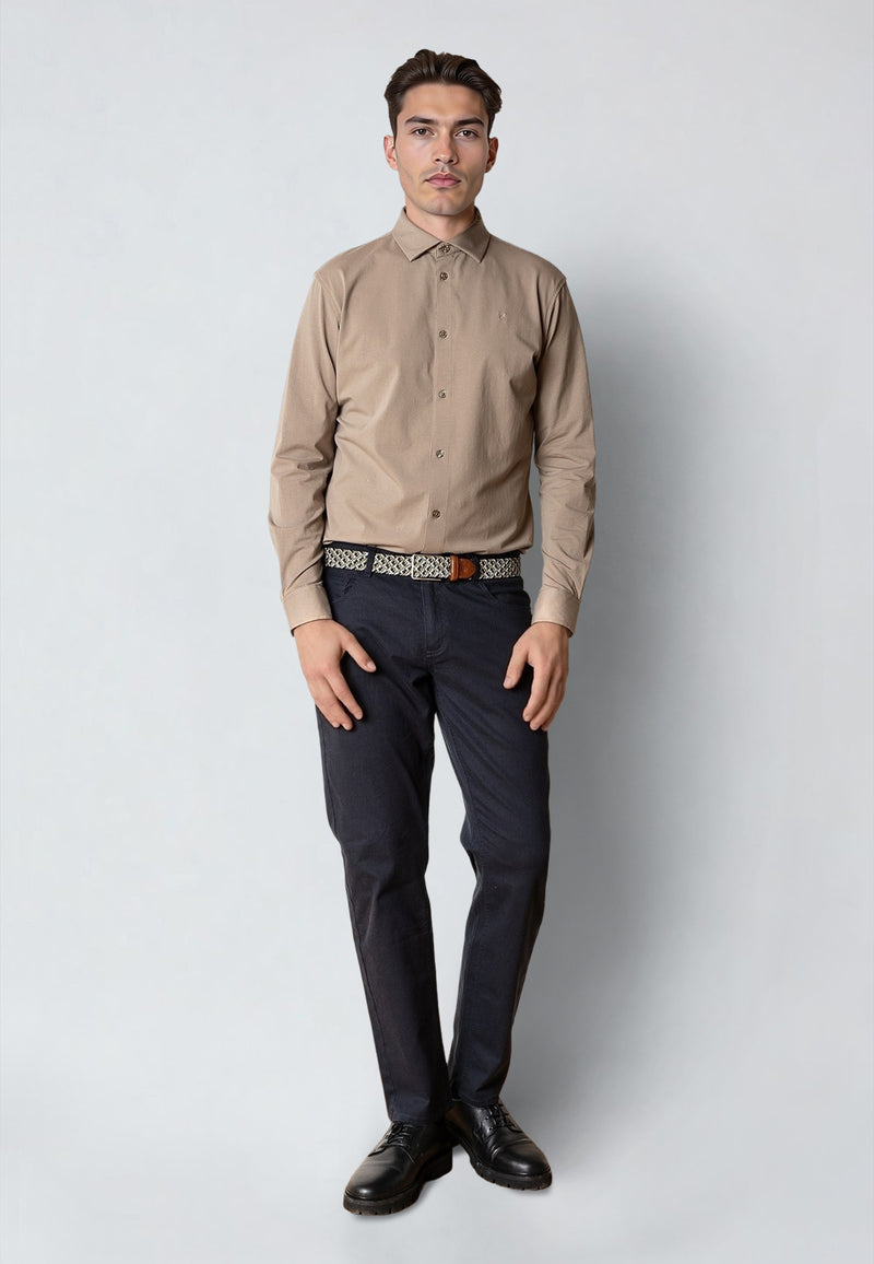 Clean Cut Copenhagen CLEAN FORMAL STRETCH SHIRT Skjorte L/S Brindle beige