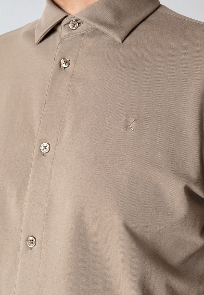 Clean Cut Copenhagen CLEAN FORMAL STRETCH SHIRT Skjorte L/S Brindle beige