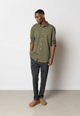 Clean Cut Copenhagen CLEAN FORMAL STRETCH SHIRT Skjorte L/S Army