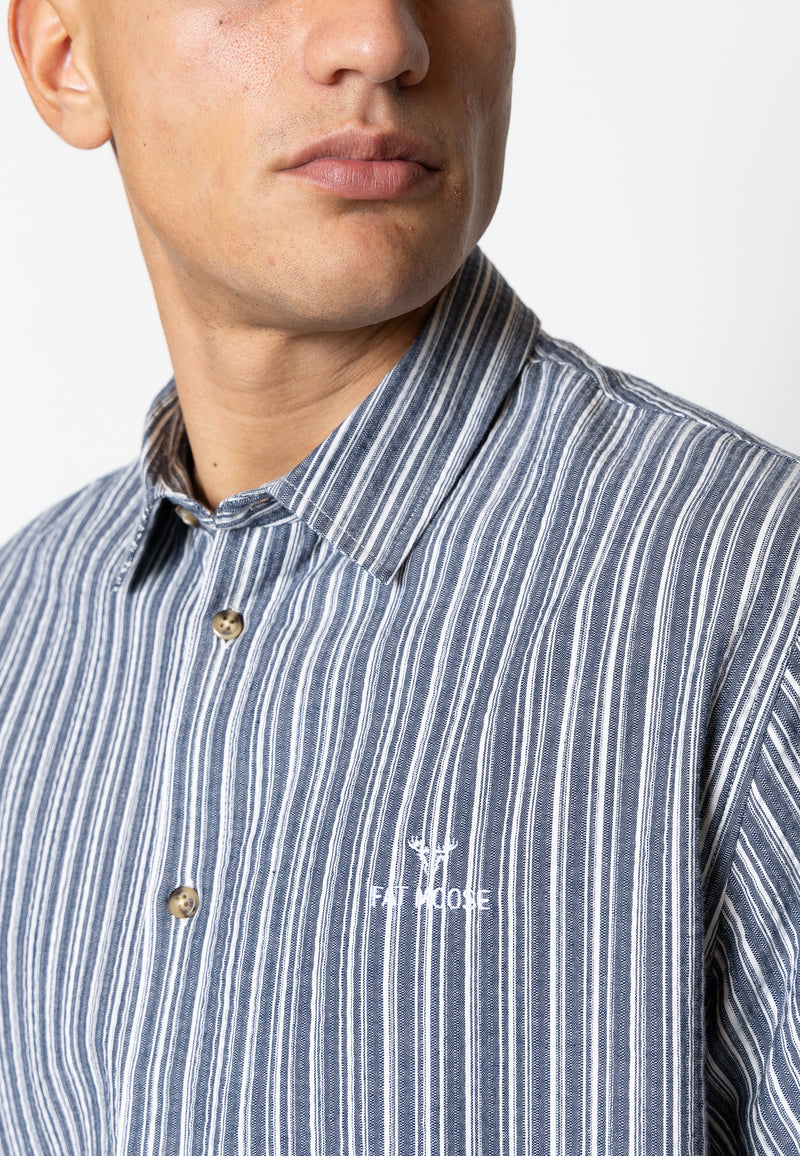 Fat Moose COLBY S/S SHIRT Skjorte S/S Navy/White