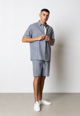 Fat Moose COLBY S/S SHIRT Skjorte S/S Navy/White