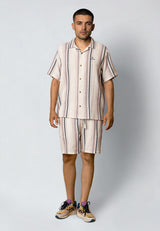 Fat Moose COSTA SHORTS Shorts Ecru/violet ice striped