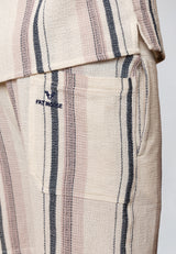 Fat Moose COSTA SHORTS Shorts Ecru/violet ice striped