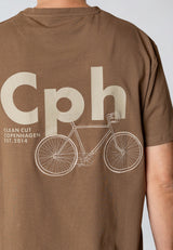 Clean Cut Copenhagen CPH BIKE ORGANIC T-SHIRT T-shirts S/S Shitake