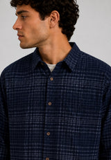 Fat Moose Cabin checked shirt Skjorte L/S Navy