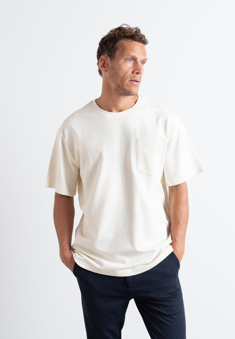 Clean Cut Copenhagen Calton cotton t-shirt T-shirts S/S Ecru
