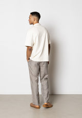 Clean Cut Copenhagen Calton embroidery shirt Skjorte S/S Ecru