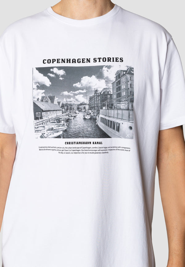 Clean Cut Copenhagen Christianshavn canal organic cotton t-shirt T-shirts S/S Hvid