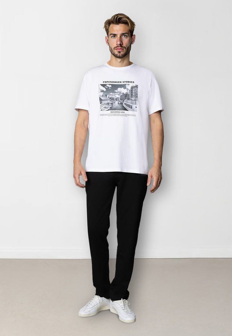 Clean Cut Copenhagen Christianshavn canal organic cotton t-shirt T-shirts S/S Hvid