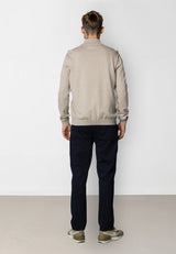 Clean Cut Copenhagen CLAUDE 1/2 ZIP KNITTED JUMPER Strik Ecru Melange