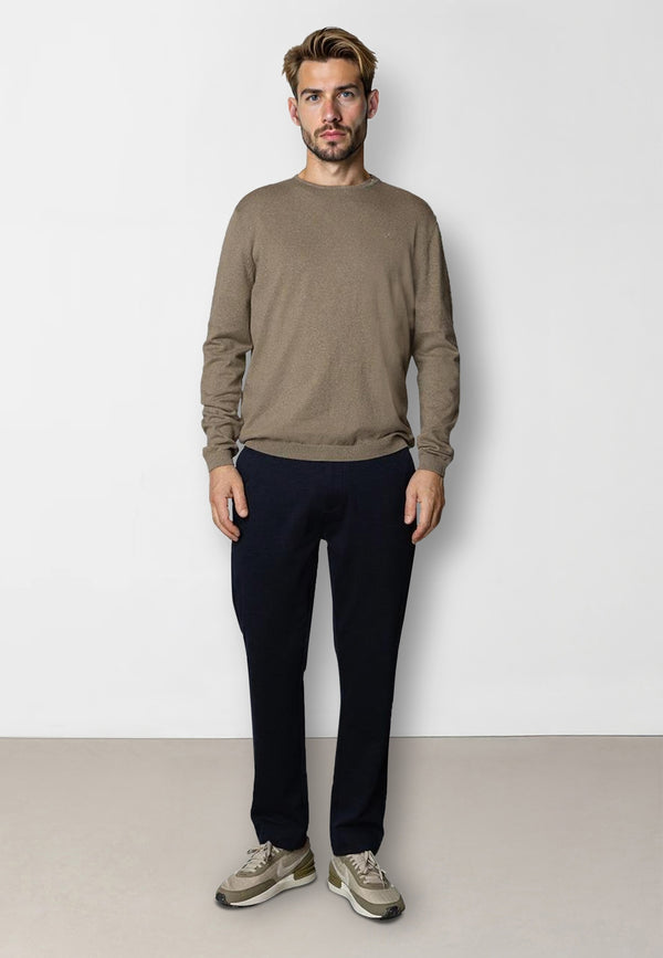 Clean Cut Copenhagen CLAUDE KNITTED JUMPER Strik Dark beige melange