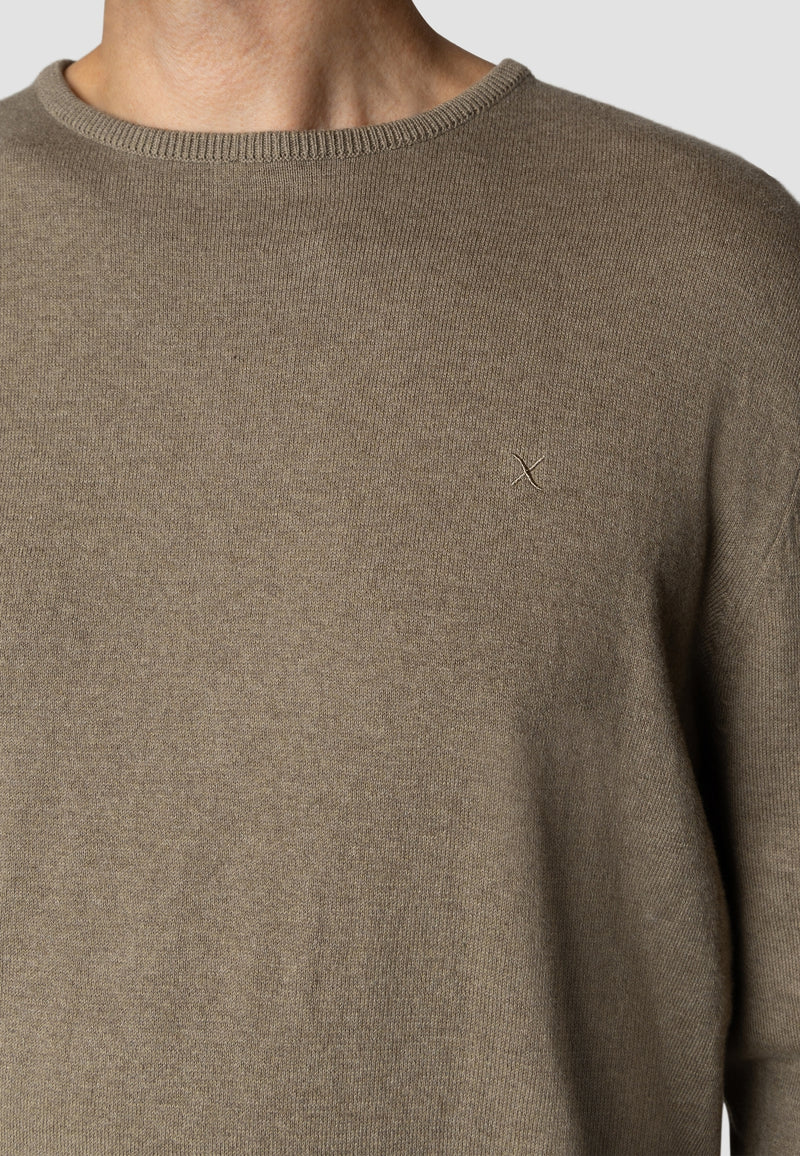 Clean Cut Copenhagen CLAUDE KNITTED JUMPER Strik Dark beige melange