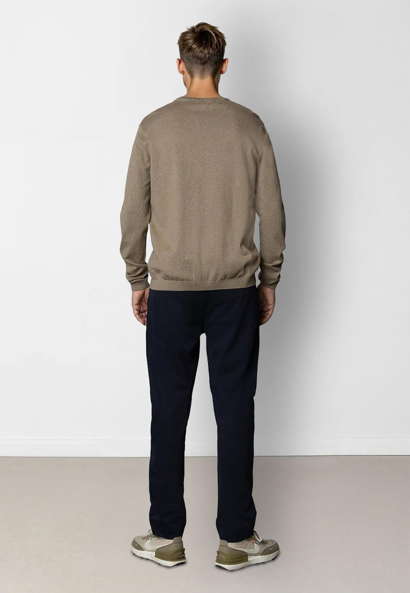 Clean Cut Copenhagen CLAUDE KNITTED JUMPER Strik Dark beige melange