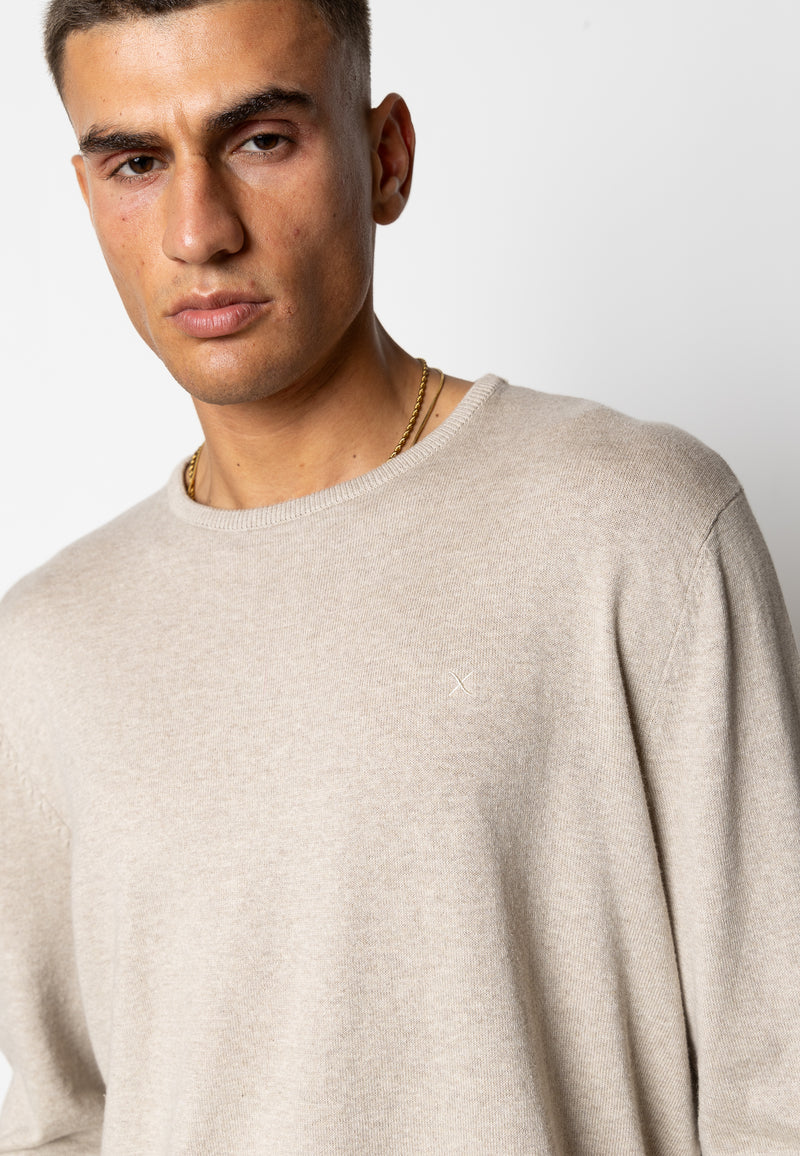 Clean Cut Copenhagen CLAUDE KNITTED JUMPER Strik Ecru Melange