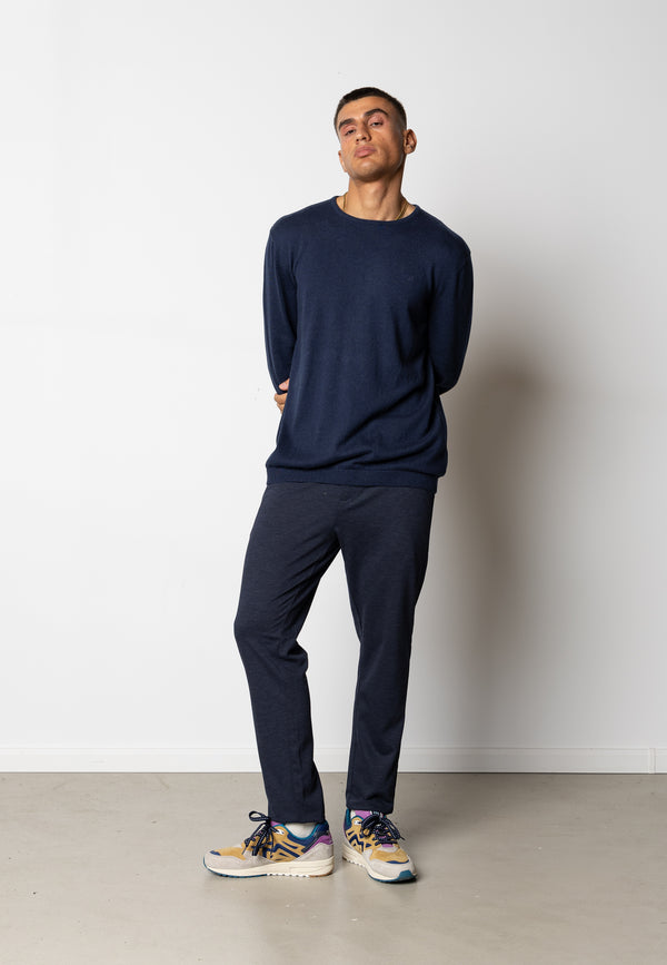 Clean Cut Copenhagen CLAUDE KNITTED JUMPER Strik Navy Melange