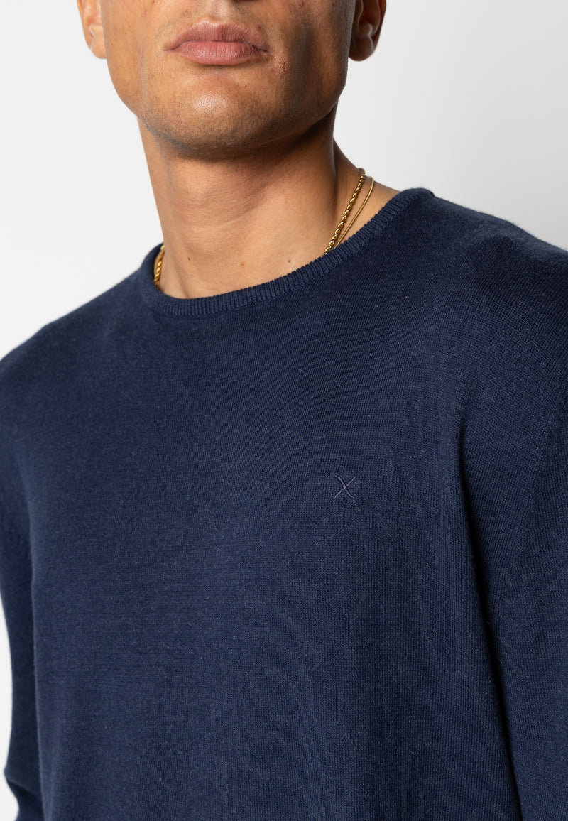 Clean Cut Copenhagen CLAUDE KNITTED JUMPER Strik Navy Melange