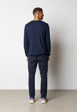 Clean Cut Copenhagen CLAUDE KNITTED JUMPER Strik Navy Melange