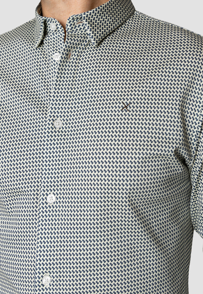 Clean Cut Copenhagen Clean formal AOP shirt Skjorte L/S Hvid