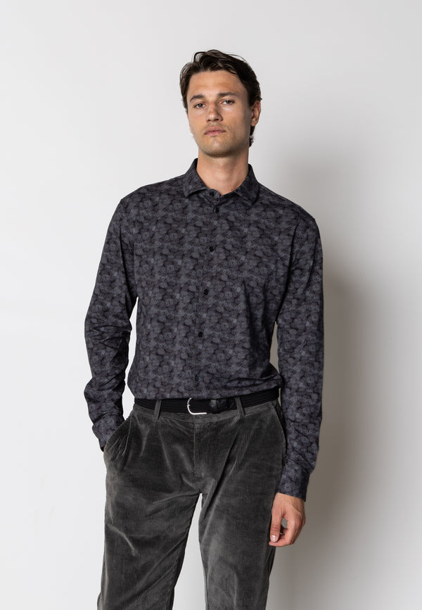 Clean Cut Copenhagen Clean formal AOP stretch shirt Skjorte L/S Col11
