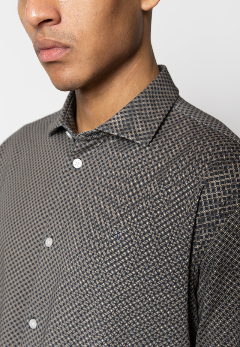 Clean Cut Copenhagen Clean formal AOP stretch shirt Skjorte L/S Col 8