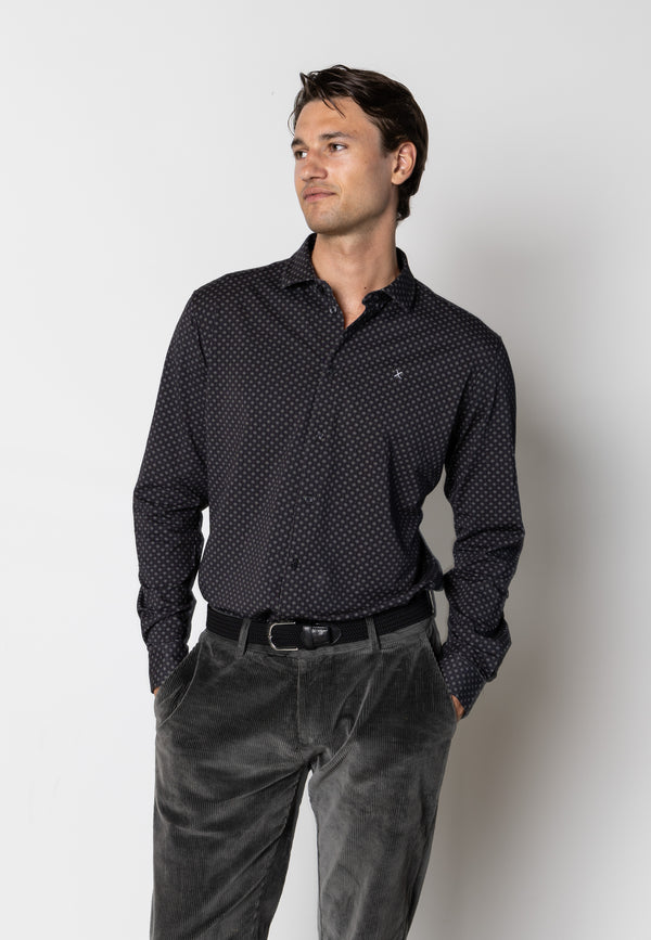 Clean Cut Copenhagen Clean formal AOP stretch shirt Skjorte L/S Col 9