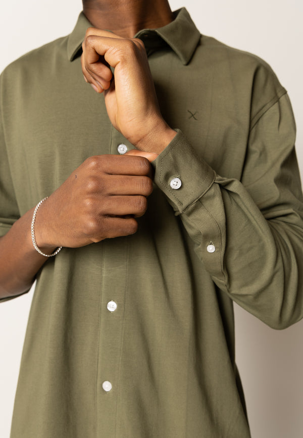 Clean Cut Copenhagen CLEAN FORMAL STRETCH SHIRT Skjorte L/S Army
