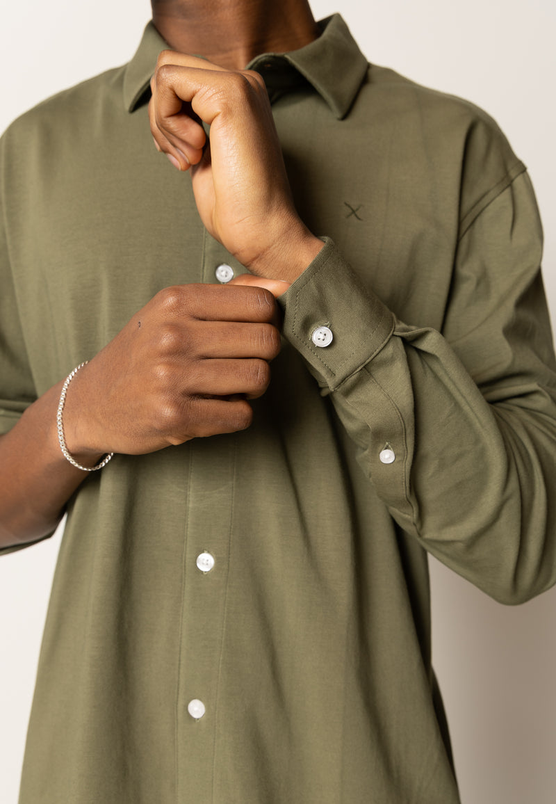 Clean Cut Copenhagen CLEAN FORMAL STRETCH SHIRT Skjorte L/S Army