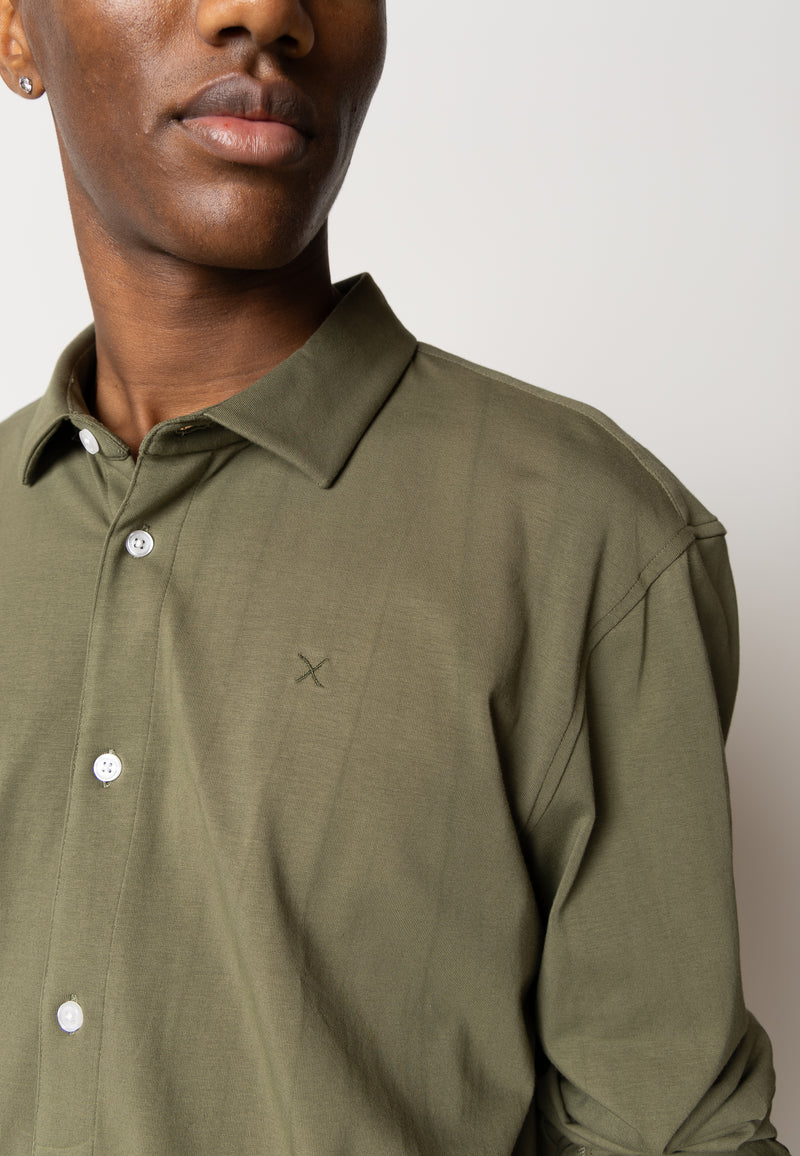 Clean Cut Copenhagen CLEAN FORMAL STRETCH SHIRT Skjorte L/S Army