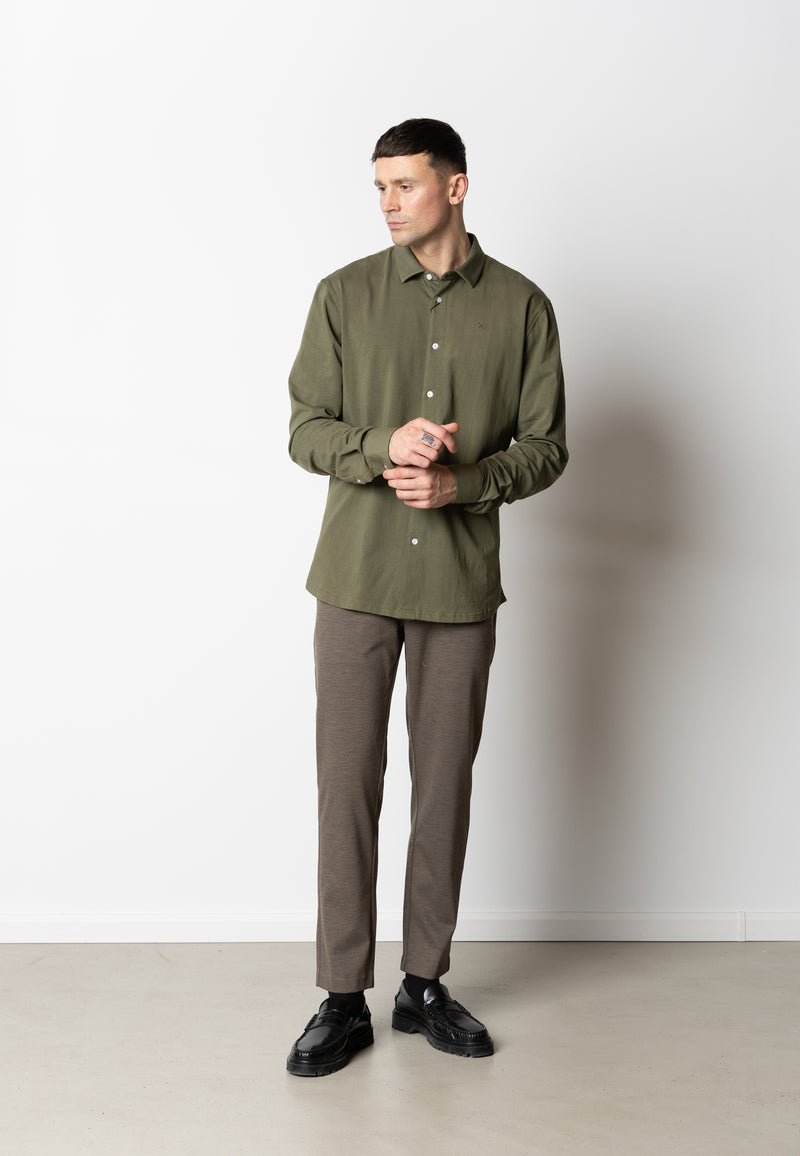 Clean Cut Copenhagen CLEAN FORMAL STRETCH SHIRT Skjorte L/S Army