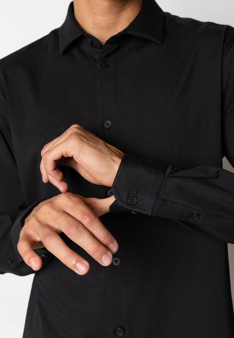 Clean Cut Copenhagen CLEAN FORMAL STRETCH SHIRT Skjorte L/S Sort