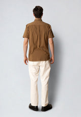 Clean Cut Copenhagen Clean formal stretch shirt Skjorte S/S Brun