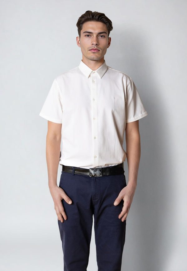 Clean Cut Copenhagen Clean formal stretch shirt Skjorte S/S Hvid