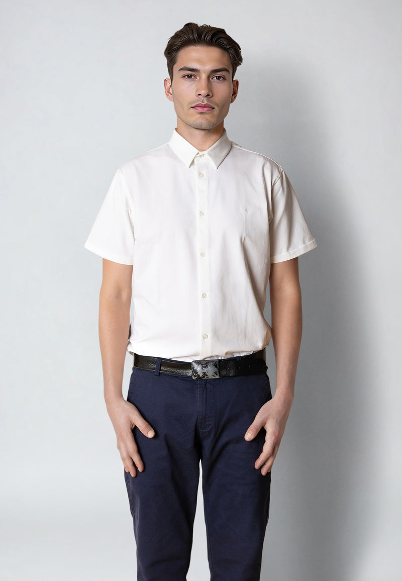 Clean Cut Copenhagen Clean formal stretch shirt Skjorte S/S Hvid