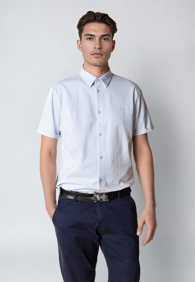 Clean Cut Copenhagen Clean formal stretch shirt Skjorte S/S Lyseblå