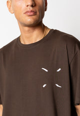 Clean Cut Copenhagen Clean organic printed t-shirt T-shirts S/S Dark Brown