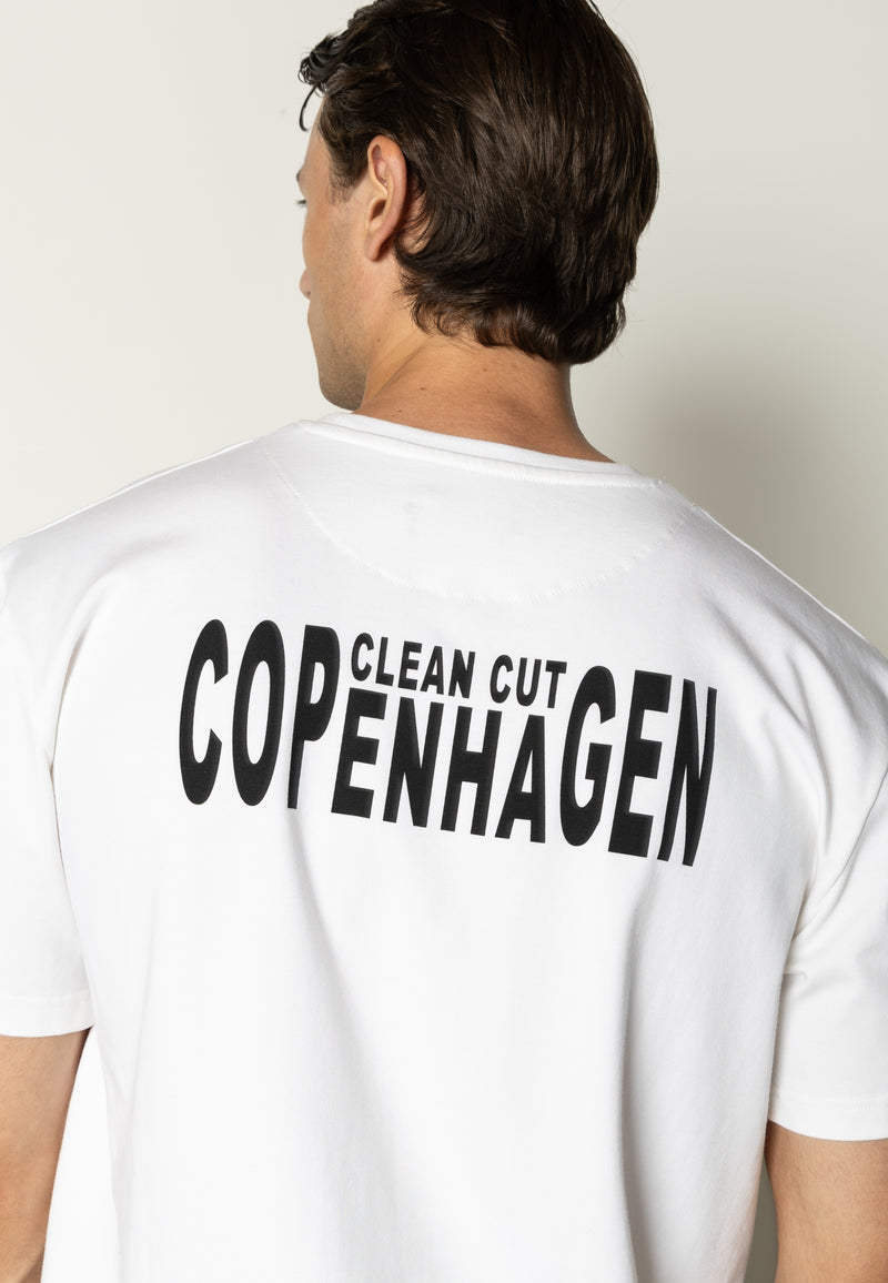 Clean Cut Copenhagen Clean organic printed t-shirt T-shirts S/S Hvid