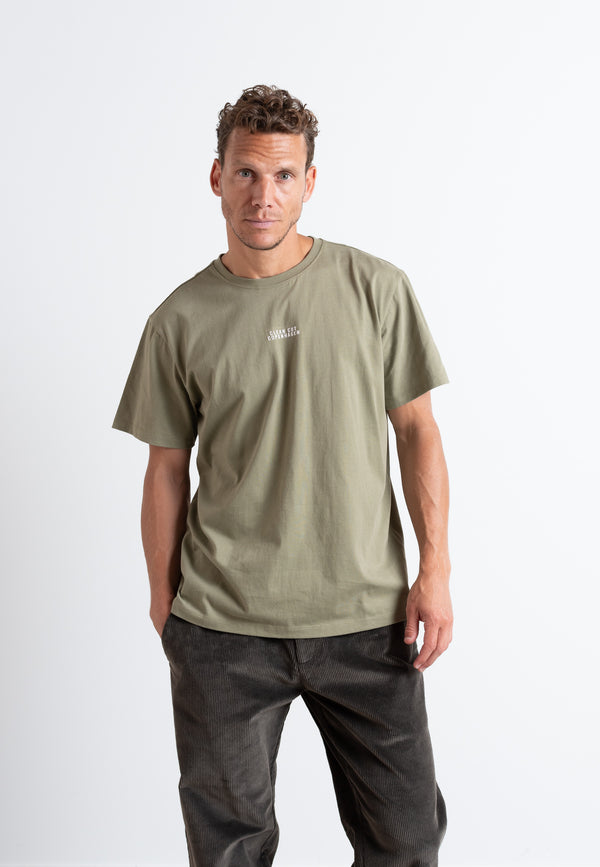 Clean Cut Copenhagen Cohen logo cotton t-shirt T-shirts S/S Støvet Grøn